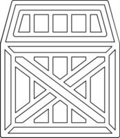 hölzern Box Vektor Symbol