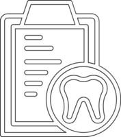 Vektorsymbol für zahnärztliche Aufzeichnungen vektor