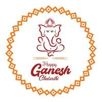 glücklich Ganesh Chaturthi Festival wünsche Karte vektor