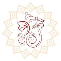 Lycklig ganesh chaturthi festival önskar kort vektor