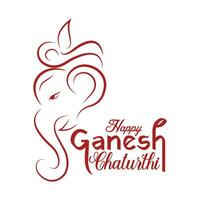 Lycklig ganesh chaturthi festival önskar kort vektor