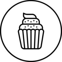 Hochzeits-Cupcake-Vektorsymbol vektor