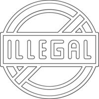 illegales Vektorsymbol vektor