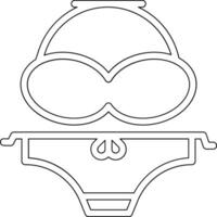 Frauen Badeanzug Vektor Symbol