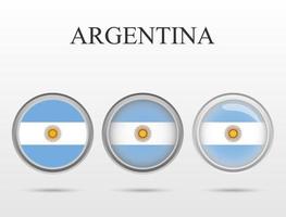 Flagge des argentinischen Landes in Form eines Kreises