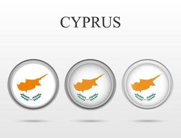 Cyperns flagga i form av en cirkel vektor