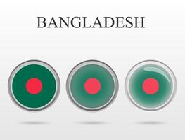 Flagge von Bangladesch in Form eines Kreises vektor