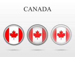 kanadas flagga i form av en cirkel vektor
