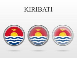 Kiribatis flagga i form av en cirkel vektor