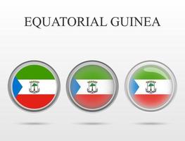 ekvatorialguinas flagga i form av en cirkel vektor