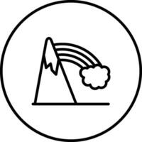 Regenbogen Landschaft Vektor Symbol