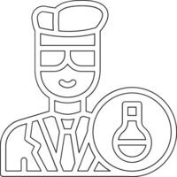 Chemiker-Vektor-Symbol vektor