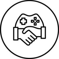 Spiel Handschlag Vektor Symbol