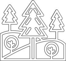 Wald Landschaft Vektor Symbol