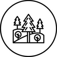 Wald Landschaft Vektor Symbol