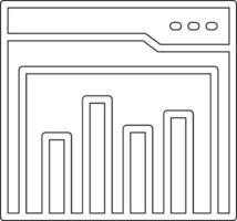 Online-Balkendiagramm-Vektorsymbol vektor