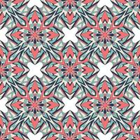 kreatives quadratisches nahtloses Muster im ethnischen Stil. einzigartiges geometrisches Vektormuster. perfekt für Bildschirmhintergrund, Website-Hintergrund, Geschenkpapier, Tapeten, Textil- und Oberflächendesign. trendige Boho-Fliese. vektor