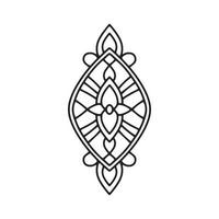 Meditation Mandala-Symbol, Umriss-Stil vektor