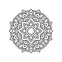 Arabisches Mandala-Symbol, Umriss-Stil vektor