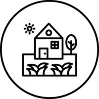 Zuhause Landschaft Vektor Symbol