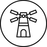 Symbol für Windmühlenvektor vektor