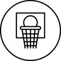 Basketballkorb-Vektorsymbol vektor