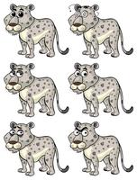 Cheetah med olika känslor vektor