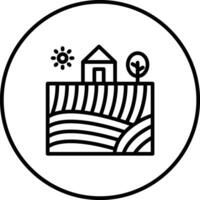 Felder Landschaft Vektor Symbol