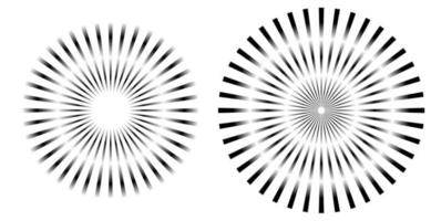 strålar, strålar element. solbrist, stjärnstoppsform på vitt. cirkulär geometrisk. abstrakt cirkulär geometrisk form. illustration - vektor