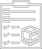 Pakete Checkliste Vektor Symbol