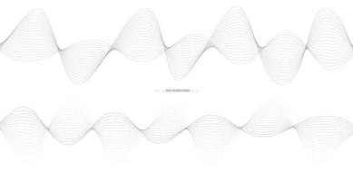 abstrakta vågiga ränder på en isolerad vit bakgrund. våglinjekonst, krökt slät design. vektor illustration eps 10.