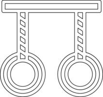 Vektorsymbol für Turnringe vektor