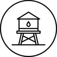 Wasserturm-Vektorsymbol vektor