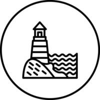 Leuchtturm Landschaft Vektor Symbol