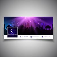 ramadan kareem social media header design vektor