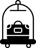 bagage vagn vektor ikon