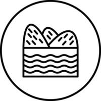 Ufer Landschaft Vektor Symbol