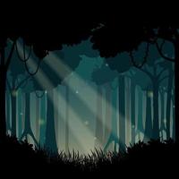 Waldlandschaft Silhouette Hintergrund vektor