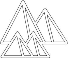 pyramid landskap vektor ikon