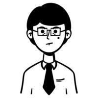 avatar yrke illustration för webb, app, profil bild, etc vektor