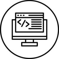 Vektorsymbol für die Webprogrammierung vektor