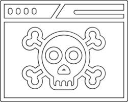 Webseite gehackt Vektor Symbol