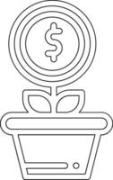 Geld Pflanze Vektor Symbol