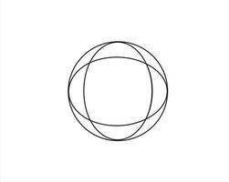 illustration av en boll i svart vektor