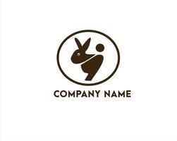 enkel kanin logotyp för företag och företag vektor