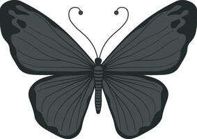 schwarz Silhouette von ein Schmetterling ohne Hintergrund vektor