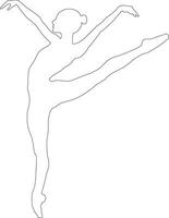 Silhouette von ein Ballerina vektor