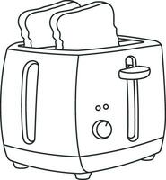 Toaster mit Brot ohne Hintergrund vektor