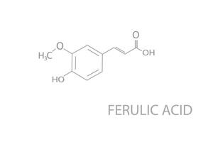 ferulic syra molekyl skelett- kemisk formel vektor