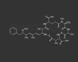 cyanotoxiner molekyl skelett- kemisk formel vektor